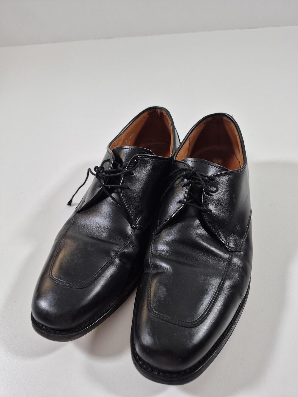 Allen Edmonds Burton Men's 10.5 D Black Leather Derby Dress Shoes Vibram USA
